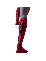 CALCETINES MACHO FETISH SEMITRANSPARENTES ROJO DE LA MARCA MACHO UNDERWEAR
