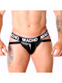 JOCK CUERO NEGRO FETISH MACHO POLIPIEL ELASTICO DE LA MARCA MACHO UNDERWEAR