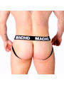 JOCK CUERO NEGRO FETISH MACHO POLIPIEL ELASTICO DE LA MARCA MACHO UNDERWEAR