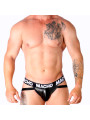JOCK CUERO NEGRO FETISH MACHO POLIPIEL ELASTICO DE LA MARCA MACHO UNDERWEAR