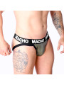 JOCK FETISH CUERO ELASTICO GRIS BEIGE S DE LA MARCA MACHO UNDERWEAR