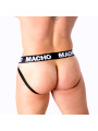 JOCK FETISH CUERO ELASTICO GRIS BEIGE S DE LA MARCA MACHO UNDERWEAR