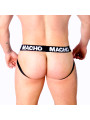 JOCK FETISH CUERO ELASTICO GRIS BEIGE S DE LA MARCA MACHO UNDERWEAR