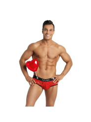 BRAVE JOCK BIKINI S ENCAJE ROJO FLORAL DE LA MARCA ANAIS MEN JOCK