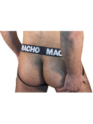 SUSPENSORIO SEMITRANSPARENTE NEGRO ELASTICO MX25NN DE LA MARCA MACHO UNDERWEAR