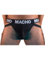 SUSPENSORIO SEMITRANSPARENTE NEGRO ELASTICO MX25NN DE LA MARCA MACHO UNDERWEAR