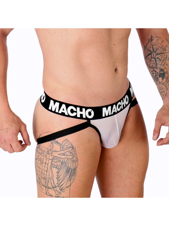 SUSPENSORIO REJILLA BLANCO ELASTICO MX26X1 DE LA MARCA MACHO UNDERWEAR