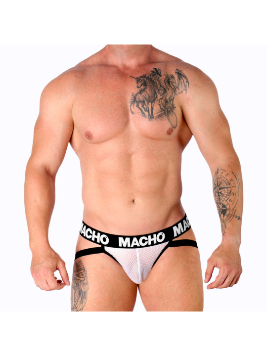 SUSPENSORIO REJILLA BLANCO ELASTICO MX26X1 DE LA MARCA MACHO UNDERWEAR