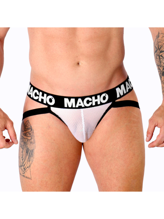 SUSPENSORIO REJILLA BLANCO ELASTICO MX26X1 DE LA MARCA MACHO UNDERWEAR
