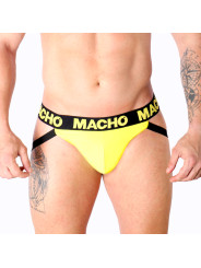 JOCKSTRAP AMARILLO LYCRA TRASERO AL AIRE MX25A DE LA MARCA MACHO UNDERWEAR