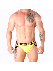 JOCKSTRAP AMARILLO LYCRA TRASERO AL AIRE MX25A DE LA MARCA MACHO UNDERWEAR