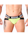 JOCKSTRAP MX28F VERDE FLUOR SOPORTE ANATÓMICO DE LA MARCA MACHO UNDERWEAR