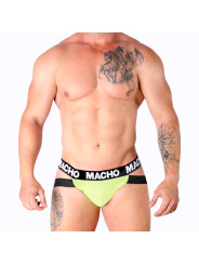 JOCKSTRAP MX28F VERDE FLUOR SOPORTE ANATÓMICO DE LA MARCA MACHO UNDERWEAR