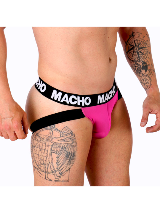 JOCKSTRAP MX28F VERDE FLUOR SOPORTE ANATÓMICO DE LA MARCA MACHO UNDERWEAR