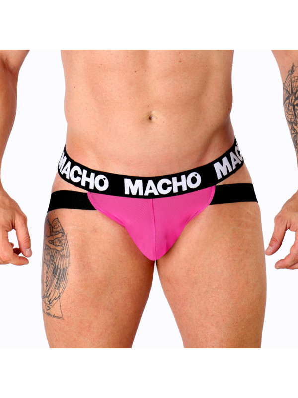 JOCKSTRAP MX28F VERDE FLUOR SOPORTE ANATÓMICO DE LA MARCA MACHO UNDERWEAR