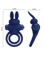 ANILLO VIBRADOR RABBIT AZUL PRETTY LOVE DAREY DE LA MARCA PRETTY LOVE MALE