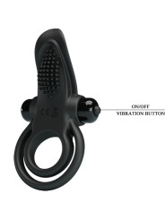 ANILLO VIBRADOR DOBLE 10 MODOS NEGRO PRETTY LOVE DE LA MARCA PRETTY LOVE