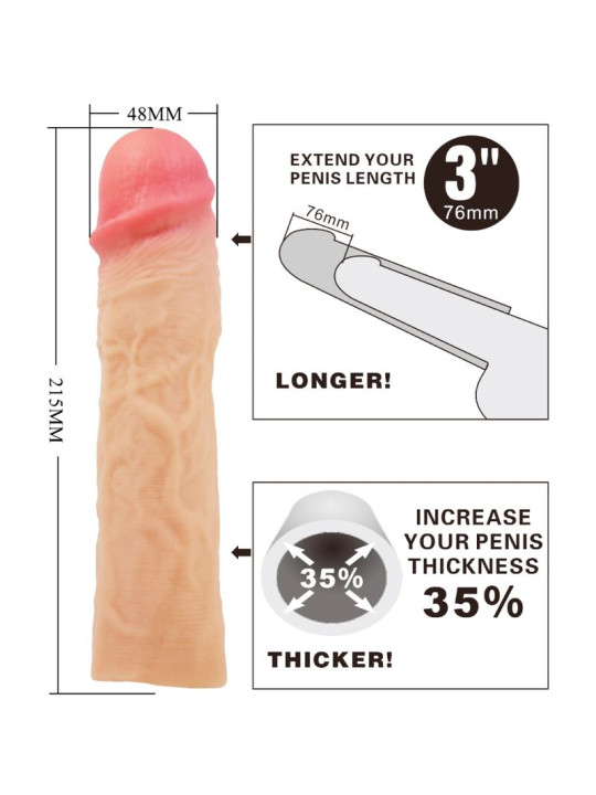 FUNDA PENE REALISTA PRETTY LOVE DEREK 7.6 CM DE LA MARCA PRETTY LOVE