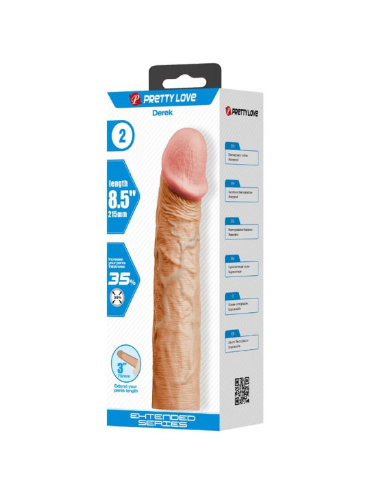 FUNDA PENE REALISTA PRETTY LOVE DEREK 7.6 CM DE LA MARCA PRETTY LOVE