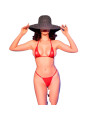 BIKINI MICRO TUL BRILLANTE CON JOYAS - CHILIROSE ROJO S/M DE LA MARCA CHILIROSE SUMMER