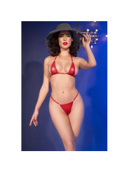 BIKINI MICRO TUL BRILLANTE CON JOYAS - CHILIROSE ROJO S/M DE LA MARCA CHILIROSE SUMMER