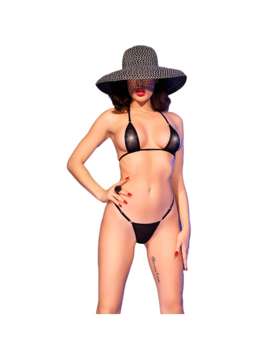 CHILIROSE MICRO BIKINI NEGRO CON JOYAS TALLE S/M DE LA MARCA CHILIROSE SUMMER