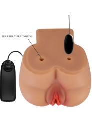 MASTURBADOR REALISTA DOBLE ENTRADA VIBRADOR CONTROL REMOTO DE LA MARCA CRAZY BULL