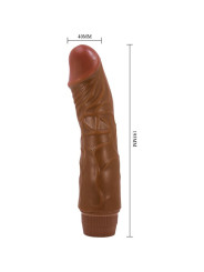 VIBRADOR REALÍSTICO JEFF 19.5 CM MULATO CON VIBRACIÓN DE LA MARCA BAILE