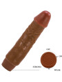 VIBRADOR REALÍSTICO JEFF 19.5 CM MULATO CON VIBRACIÓN DE LA MARCA BAILE