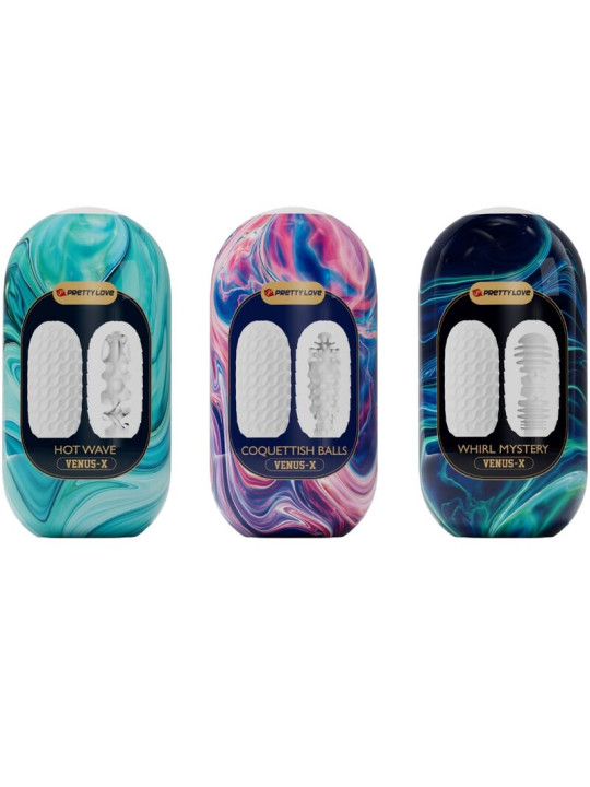 MASTURBADOR MASCULINO VENUS X SILICONA BLANCO PRETTY LOVE DE LA MARCA PRETTY LOVE