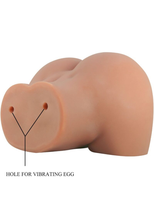 MASTURBADOR REALISTA DOBLE ENTRADA VIBRADOR CONTROL REMOTO DE LA MARCA CRAZY BULL