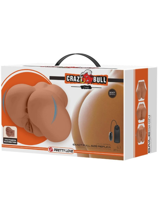 VIBRADOR ANAL Y VAGINAL REALISTA CRAZY BULL CON CONTROL REMOTO DE LA MARCA CRAZY BULL