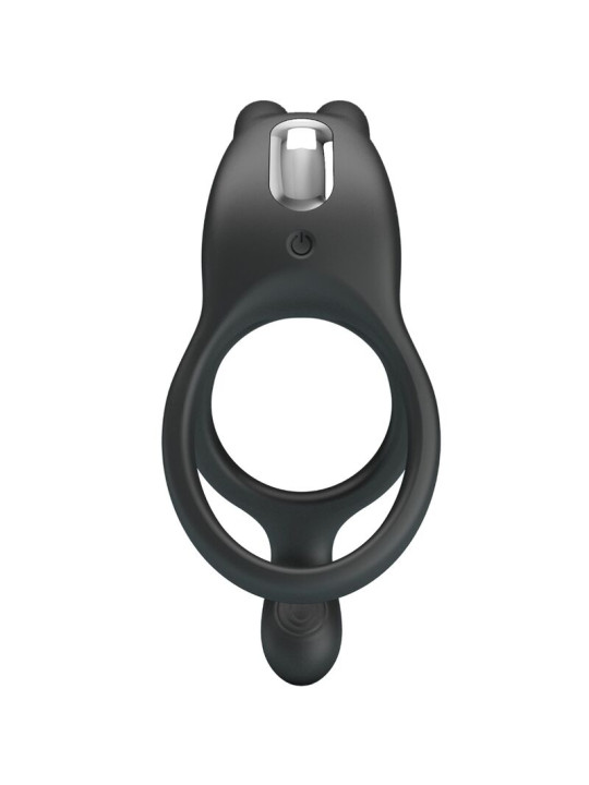 PRETTY LOVE - SETH DOBLE ANILLO VIBRADOR RABBIT 7 VIBRACIONES NEGRO DE LA MARCA PRETTY LOVE