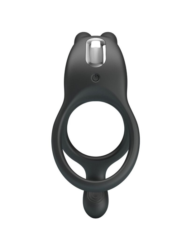 PRETTY LOVE - SETH DOBLE ANILLO VIBRADOR RABBIT 7 VIBRACIONES NEGRO DE LA MARCA PRETTY LOVE