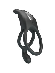 PRETTY LOVE - SETH DOBLE ANILLO VIBRADOR RABBIT 7 VIBRACIONES NEGRO DE LA MARCA PRETTY LOVE