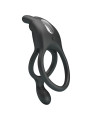 PRETTY LOVE - SETH DOBLE ANILLO VIBRADOR RABBIT 7 VIBRACIONES NEGRO DE LA MARCA PRETTY LOVE