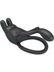 PRETTY LOVE - SETH DOBLE ANILLO VIBRADOR RABBIT 7 VIBRACIONES NEGRO DE LA MARCA PRETTY LOVE
