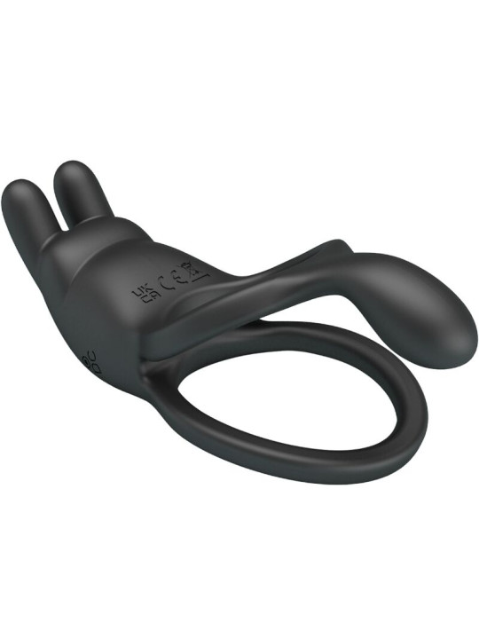 PRETTY LOVE - SETH DOBLE ANILLO VIBRADOR RABBIT 7 VIBRACIONES NEGRO DE LA MARCA PRETTY LOVE