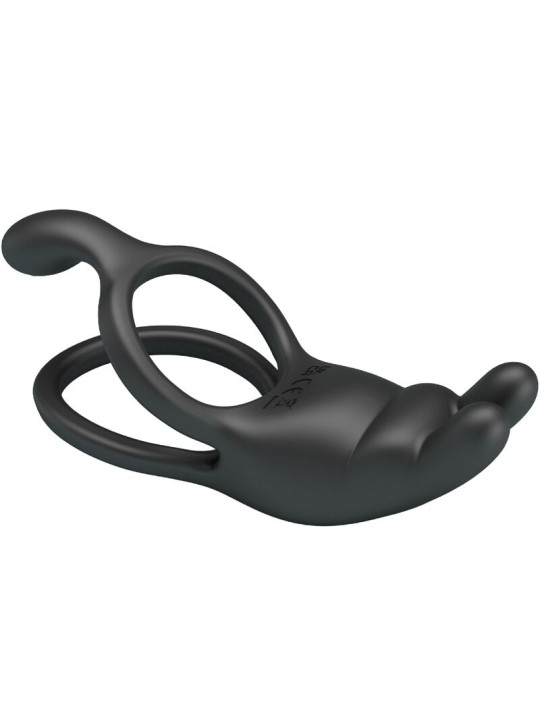 PRETTY LOVE - SETH DOBLE ANILLO VIBRADOR RABBIT 7 VIBRACIONES NEGRO DE LA MARCA PRETTY LOVE