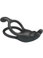 PRETTY LOVE - SETH DOBLE ANILLO VIBRADOR RABBIT 7 VIBRACIONES NEGRO DE LA MARCA PRETTY LOVE