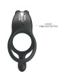 PRETTY LOVE - SETH DOBLE ANILLO VIBRADOR RABBIT 7 VIBRACIONES NEGRO DE LA MARCA PRETTY LOVE