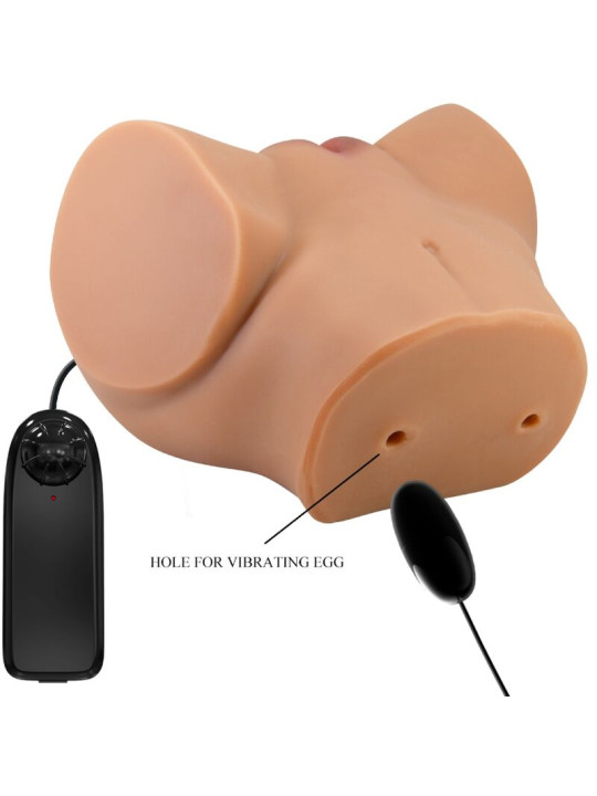 VIBRADOR REALISTA DOBLE AGUJERO CRAZY BULL CON CONTROL REMOTO DE LA MARCA CRAZY BULL