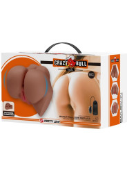 VIBRADOR REALISTA DOBLE AGUJERO CRAZY BULL CON CONTROL REMOTO DE LA MARCA CRAZY BULL