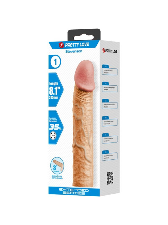 FUNDA PENE REALISTA CON TEXTURA Y EXTENSIÓN 7.6 CM DE LA MARCA PRETTY LOVE