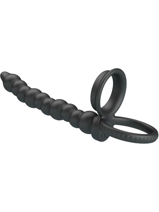 ANILLO PENE DILLION PRETTY LOVE ESTIMULACIÓN ANAL NEGRO DE LA MARCA PRETTY LOVE