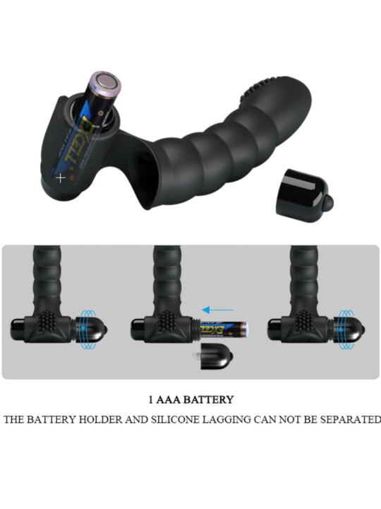 VIBRADOR DE DEDO PRETTY LOVE ALEXANDER 10 MODOS NEGRO DE LA MARCA PRETTY LOVE