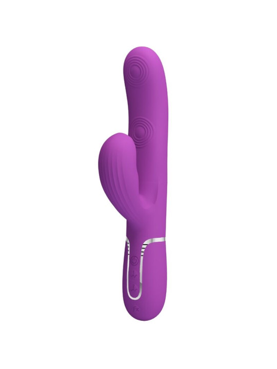 VIBRADOR RABBIT 3 EN 1 PRETTY LOVE PERLITA MORADO DE LA MARCA PRETTY LOVE