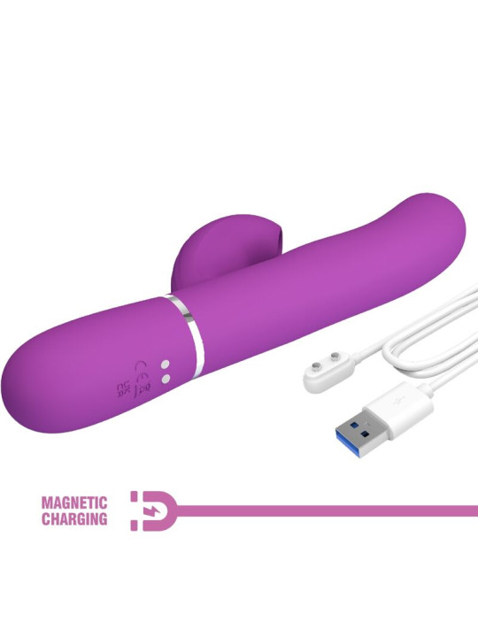 VIBRADOR RABBIT 3 EN 1 PRETTY LOVE PERLITA MORADO DE LA MARCA PRETTY LOVE