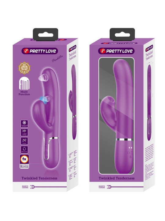 VIBRADOR RABBIT 3 EN 1 PRETTY LOVE PERLITA MORADO DE LA MARCA PRETTY LOVE