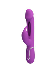 VIBRADOR RABBIT 3 EN 1 RECARGABLE CON LENGUA OSCILANTE DE LA MARCA PRETTY LOVE